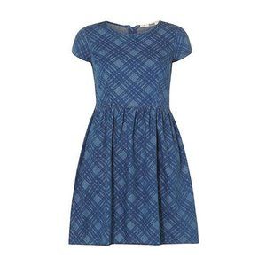 Dorothy Perkins Denim Plaid Fit & Flare